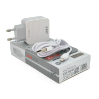 Набор 2 в 1 СЗУ With Iphone Cable 110-240V MY-A303, 3 x USB, 5V/15W, Output: 5V/3.1A, White, Blister- box, Q25 Код: 389482-09