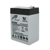 Аккумуляторная батарея AGM RITAR RT655, Black Case, 6V 5.5Ah ( 70х47х99 (105) ), 0.72 kg Q20 Код: 402022-09