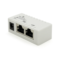 POE инжектор IEEE 802.3af PoE с портом Ethernet 10/100 Мбит/с, White