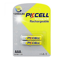 Аккумулятор PKCELL 1.2V AAA 1200mAh NiMH Rechargeable Battery, 2 штуки в блистере цена за блистер, Q12