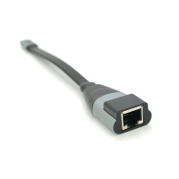 Конвертер Type-C (папа)/RJ-45(мама), 18cm, плоский, chip:RTL8153, 1000Mbps, Black