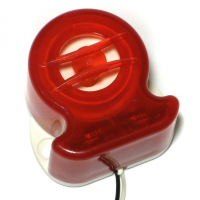 Сирена внутрішня світлозвукова ІС "Кліп" DC12V, 85 дБ, пластик, колір червоний, 44x43х25мм Код: 419342-09