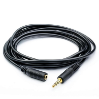 Удлинитель Audio DC3.5 папа-мама 3.0м, GOLD Stereo Jack, (круглый) Black cable, Пакет Q300 Код: 361803-09
