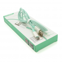 Кабель iKAKU KSC-723 GAOFEI smart charging cable for micro, Green, длина 1м, 2.4A, BOX