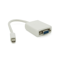 Конвертер mini Display Port (папа) на VGA(папа) 30cm, White, 4K/2K, Пакет