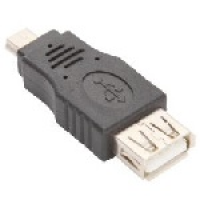 Переходник USB1.1(F) => miniUSB(M), Black, Пакет