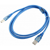 Кабель USB 2.0 RITAR AM/AM, 3.0m, прозрачный синий