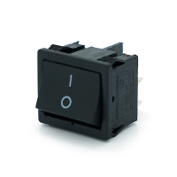 Переключатель ON-OFF KCD1-104, 250VAC/6A, 4 контакта, Black, Q100