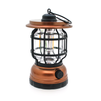 Лампа-ліхтар SW-1933T, 3LED, диммер, корпус-пластик, ударостійкий, USB кабель + Solar, акум 18650, Black, BOX