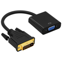 Конвертер DVI-D (24+1) (папа) на VGA (мама) 10cm, Black, FULL HD 1080P, Пакет Q250