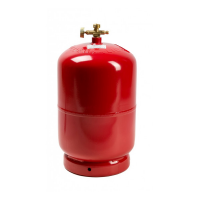 Газовий балон ПРОПАН 5кг(12л), тиск 18 BAR + пальник 20448, Red, Q2