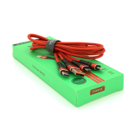 Кабель KSC-296 TUOYUAN charging data cable 3 in 1 Micro / Iphone / Type-C, длина 1м, Red, BOX