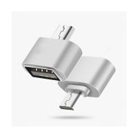 Переходник USB2.0(AF) OTG => microUSB(M), Silver, Пакет