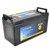Акумуляторна батарея Vipow LiFePO4 25,6V 50Ah з вбудованою ВМS платою 40A (330*175*225) Код: 418654-09