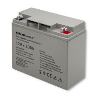 Аккумуляторная батарея AGM Qoltec QLT1220B, Grey Case, 12V 20.0Ah ( 181 х 77 х 167 ) Q2