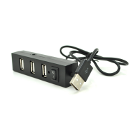 Хаб YT-HUB4-B USB 2.0 4 порта, Black, 480Mbts питание от USB, Blister Q200