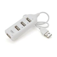 Хаб USB 2.0 4 порта, White, 480Mbts питание от USB, Blister Q200 Код: 328554-09