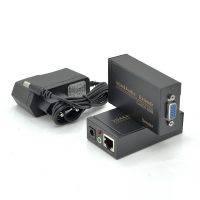 Активный удлинитель VGA сигнала до 100m по витой паре Cat5e/6e, 1080P, Black, BOX