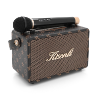 Колонка Kisonli G100 Bluetooth 5.0, 2х10W, 1800mAh, USB/TF/BT/AUX, DC: 5V/1A, Brown, BOX, Q12