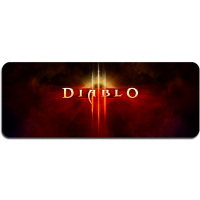 Коврик 400*900 тканевой "Diablo6" с боковой прошивкой, толщина 2 мм, Пакет