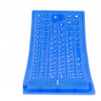 Bluetooth клавиатура резиновая гибкая 85KB клавиш, USB, (Eng/Pyc), Blue/White, Blister-Box
