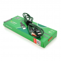 Кабель iKAKU KSC-458 JINTENG aluminum alloy fast charging data cable for Type-C, Green, длина 1.2м, BOX