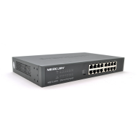 Коммутатор POE Mercury SG116PS 14 портов POE 100Мбит + 2 порт Ethernet (UP-Link) 100 Мбит, БП встроенный, крепления в стойку, BOX (294*180*44)