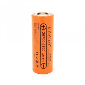 Акумулятор 26700 Li-Ion LiitoKala Lii-52S, 5000mAh (5100-5200mAh), 10A, 3.7V (2.75-4.2V), Orange, 2 шт в упаковці, ціна за 1 шт