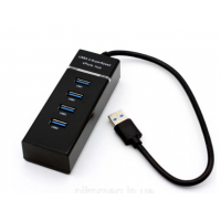 Хаб USB 3.0 UH-303, 4 порту, підтримка до 1TB, Black, Blister Код: 329465-09