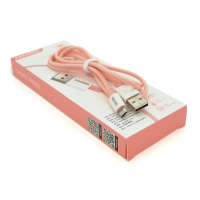 Кабель iKAKU KSC-723 GAOFEI smart charging cable for micro, Pink, длина 1м, 2.4A, BOX