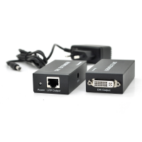 Активний подовжувач DVI 60m по кручений парі через RJ-45, Black, BOX Код: 404005-09