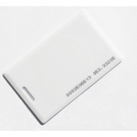 Безконтактна картка ID Em-Marine 125 КГц (TK4100), товщина 1,6 мм. (ДЛЯ ПЕРЕЗАПИСУ) колір білий. З прорізом Код: 370135-09
