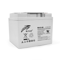 Аккумуляторная батарея AGM RITAR RA12-40, Gray Case, 12V 40.0Ah ( 198 x166 x 169 ) Q1