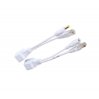 POE инжектор пассивный (пара) 802.3at (30Вт) с портами Ethernet 10/100Mbps, white, OEM Q50