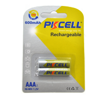 Аккумулятор PKCELL 1.2V AAA 600mAh NiMH Rechargeable Battery, 2 штуки в блистере цена за блистер, Q12 Код: 329515-09