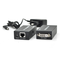 Активный удлинитель DVI 60m по витой паре через RJ-45, Black, BOX