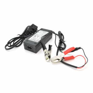 Зарядное устройство для аккумуляторов Merlion LiFePO4 12V(14,6V)-3A-36W + крокодилы, BOX, Q50