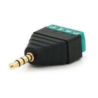 Роз'єм для підключення miniJack 3.5 Stereo (4 контакти) із клемами під кабель Q100 Код: 389485-09