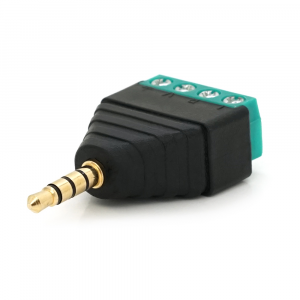 Роз'єм для підключення miniJack 3.5 Stereo (4 контакти) із клемами під кабель Q100