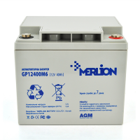 Аккумуляторная батарея MERLION AGM GP12400M6 12 V 40 Ah ( 196 x 165 x 175 ), 11.9 kg Q1/96 Код: 412565-09