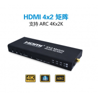 HDMI сплиттер Matrix 4X2, 4K 2K 3D (220*168*53) 0.6 кг