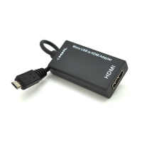 Конвертер MicroUSB (тато) на HDMI(мама) MHL, Black, Пакет