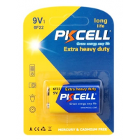 Батарейка солевая PKCELL 9V/6LR61, крона, 1 штука в блистере цена за блистер, Q10
