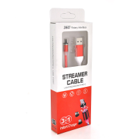 Магнитный кабель светящийся USB 2.0/Lighting, 1m, 2А, RED, OEM Код: 328706-09