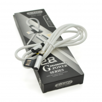 Кабель iKAKU KSC-028 JINDIAN charging data cable for iphone, Silver, длина 1м, 2.4A, BOX Код: 360256-09