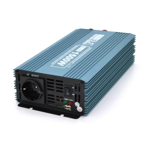 Инвертор напряжения Mexxsun MXS-1500, 12V/220V, 1500W с модифицированной синусоидой, 2 Shuko, клемные провода, Q6 Код: 423476-09