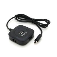 Хаб VEGGIEG V-C240 Type-C, 4 порти USB 2.0, 20 см, Black, Box Код: 412686-09