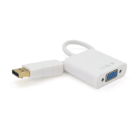 Конвертер Display Port (папа) на VGA(мама) 30cm, White,4K/2K, Пакет