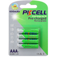 Аккумулятор PKCELL 1.2V AAA 600mAh NiMH Already Charged, 4 штуки в блистере цена за блистер, Q12