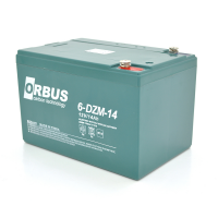 Тягова акумуляторна батарея AGM ORBUS 6-DZM-14, 12V 14Ah M5 (151х98х101 мм) Green Q4 Код: 392166-09